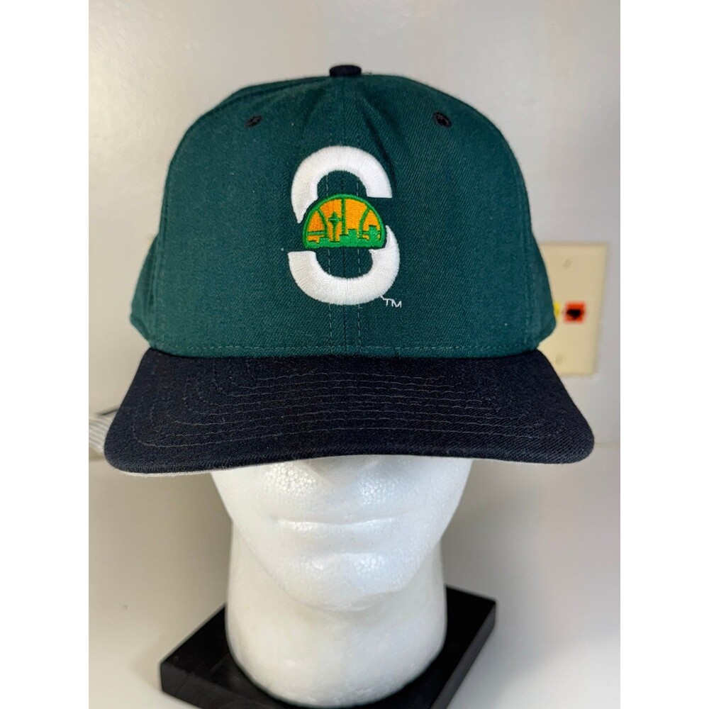 Vintage Seattle Supersonics New‎ Era Hat Pro Model Snapback (M-L) Cap USA